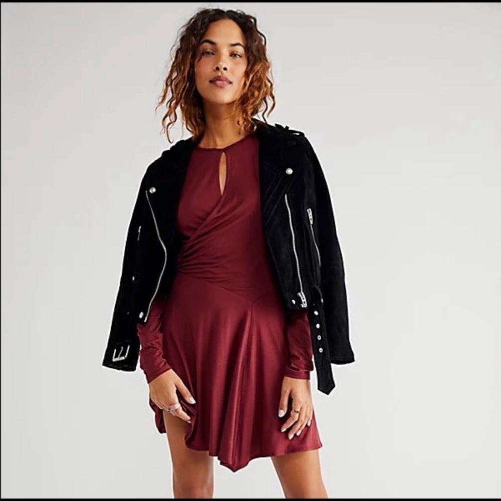 Free People/Blank NYC Suede Moto Jacket Size XS